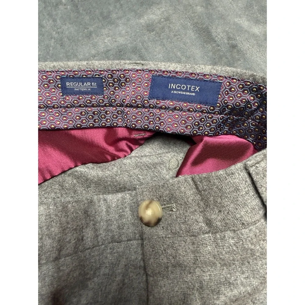 Incotex 5 Pocket Jean Cut Dress Pants Size 38x32 US Gray Cashmere Blend